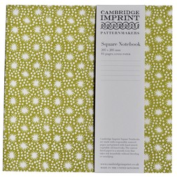 Square Lined Notebook in Animalcules Bawden Green