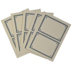 Packet of 10 Self-Adhesive Labels with Bright Blue Border