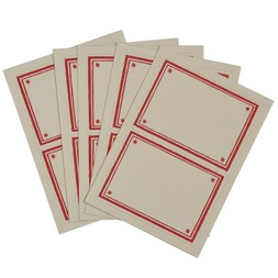 Packet of 10 Self-Adhesive Labels with Bright Pink Border
