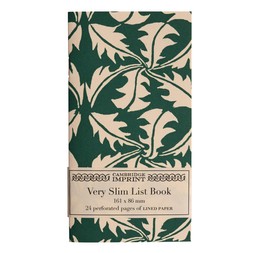 Very Slim List Book Dandelion Bottle Green