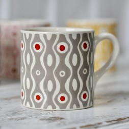 Mug Persephone Grey and Crimson
