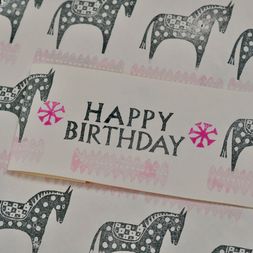 Printing Block Happy Birthday