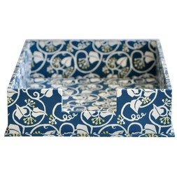 A4 Letter Tray Ivy Deep Marine Blue and Acid Yellow