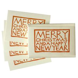 Set of Simple Christmas Tags Orange