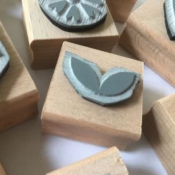 Printing Block Pair of Leaves