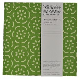 Square Lined Notebook in Pear Halves Grass Green