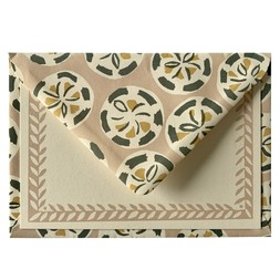 Ten Postcards with Patterned Border in Plaster Pink