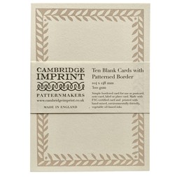 Ten Postcards with Patterned Border in Plaster Pink