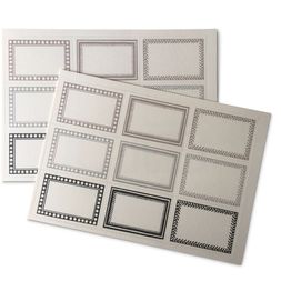 18 Small Self-Adhesive Labels Grey