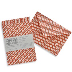 Packet of Ten Patterned Envelopes in Yo-Yo Tomato