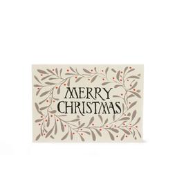 Pack of 10 Christmas wreath card in grey