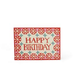 Happy Birthday Card in Coral and Pink