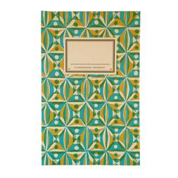 Hardback Notebook Kaleidoscope Yellow and Turquoise