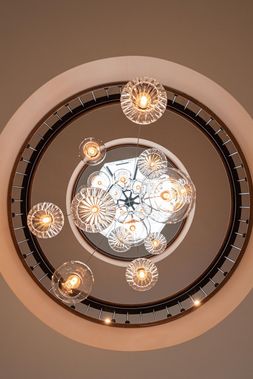 Bespoke cluster chandelier, bespoke designed by Fritz Fryer