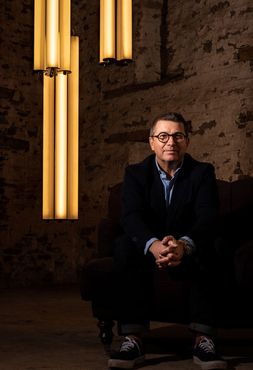 The Alton Pillar Light and designer Simon