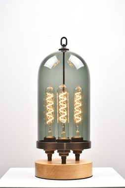 Smoked glass Ingham table lamp