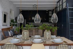Wellington skinny ribbed pendant light