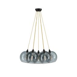 Fritz Fryer Smoked Hereford Globe Cluster chandelier