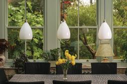 White & Clear Glass Wellington Pendant Lights