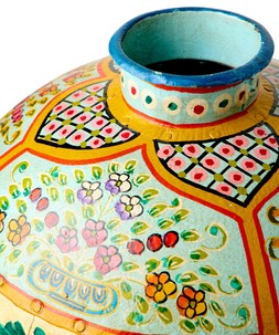 Hand Painted Floral Iron Vase £65