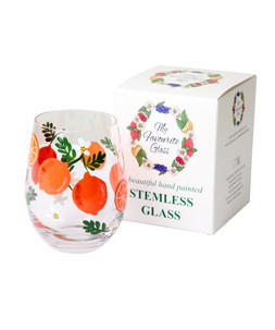 Vibrant Orange Stemless Wine Glass £12