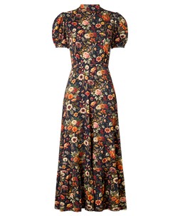 WF717A Autumn Florals High Neck Jersey Maxi Dress £55