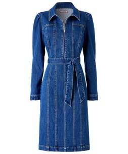 WF739A Scarlett Zip Front Denim Dress £65