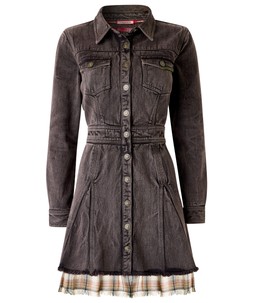 WF740A Chrissie Check Layered Denim Mini Dress £65