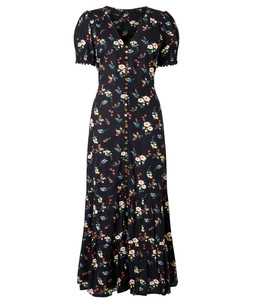 WF764A Darling Ditsy Button Through Maxi Dress £50