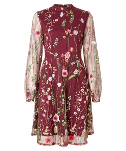 WF779A Ellie Floral Embroidered Long Sleeve Dress £65