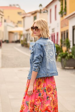 Joys Of Spring Applique And Embroidered Boutique Denim Jacket £100