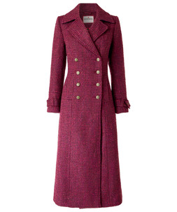 WJ886A Berry Dreams Long Tweed Coat £130