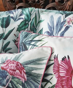 Flamingo Frenzy Cotton Sateen Reversible Duvet Set £55 - £85
