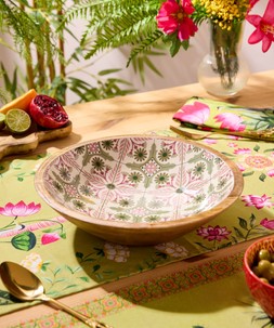 Tranquil Tile Mango Wood Serving Bowl £25