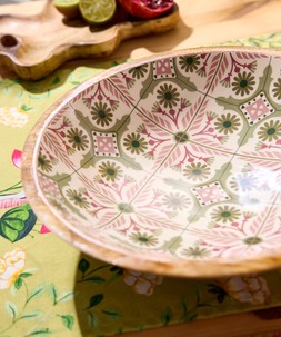 Tranquil Tile Mango Wood Serving Bowl £25