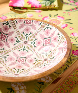 Tranquil Tile Mango Wood Serving Bowl £25