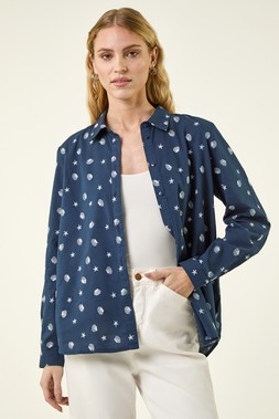 Roman Shell Embroidered Shirt