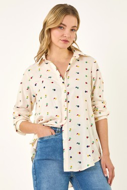 Dusk Floral Embroidered Shirt