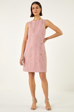 Roman Light Pink Premium Sequin Shift Dress