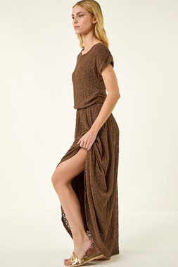 Roman Textured Floral Lace Maxi Dress