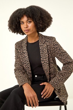 Roman Multi Animal Print Stretch Jacket