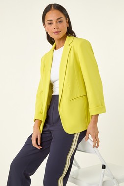Roman Petite Lime Revere Collar Blazer