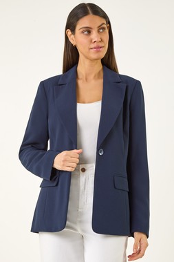 Roman Navy Smart Longline Blazer