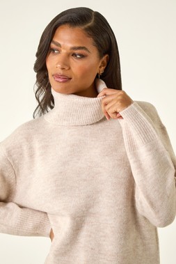 Roman Natural Turtleneck Knit Jumper