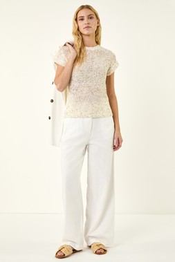 Roman Ivory Knitted Top