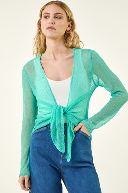 Roman Light Blue Light Knitted Shrug