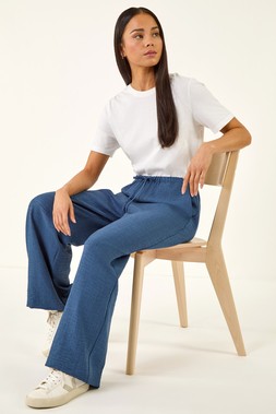Petite Pull On Woven Trouser