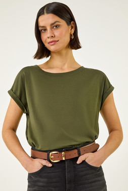 Roman Stretch Cotton Jersey T-Shirt
