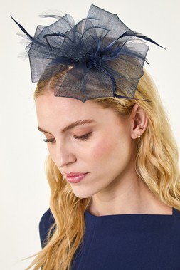Roman Navy Large Floral Fascinator