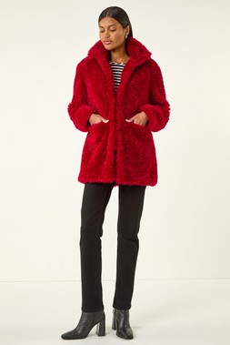 Roman Curly Soft Borg Coat